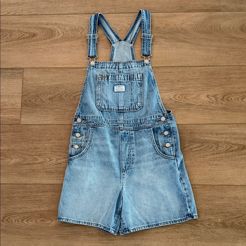 Light Wash Levi's® Premium Utility Shortalls